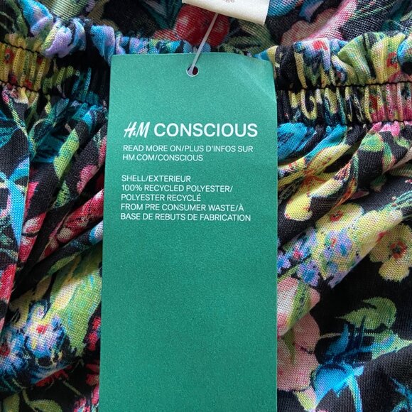 H & M Women's Floral Thin Shift Dress Swim Cover Up Size XL New with Tags - Picture 7 of 7